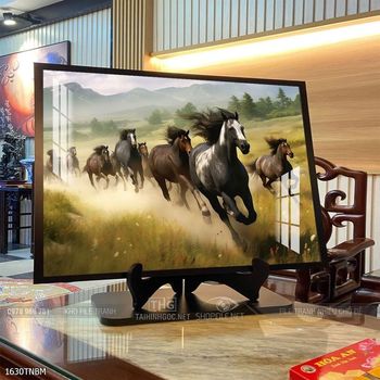 Tranh ngựa bát mã treo tường phòng khách