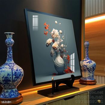 Tranh bình hoa hiện đại treo tường sang trọng ý nghĩa