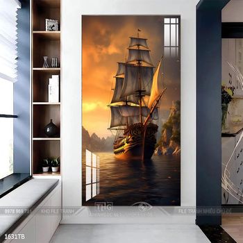 Tranh thuận buồm xuôi gió treo tường
