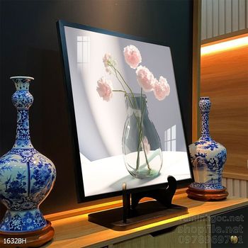 Mẫu tranh bình hoa nghệ thuật decor tường