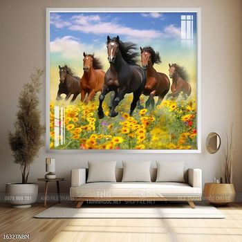 Tranh treo tường ngựa bát mã