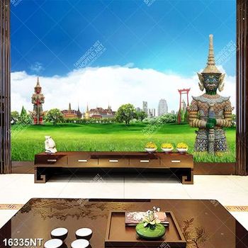 Tranh biểu tượng chùa phật ngọc Thái Lan