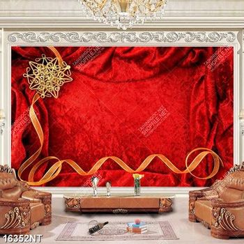 Tranh tấm vãi nhung đỏ