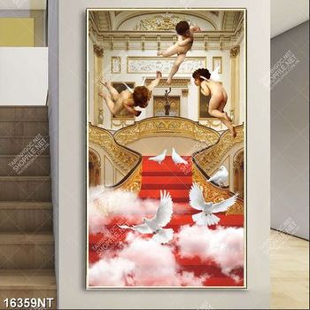 Tranh thiên thần nhỏ in file gốc