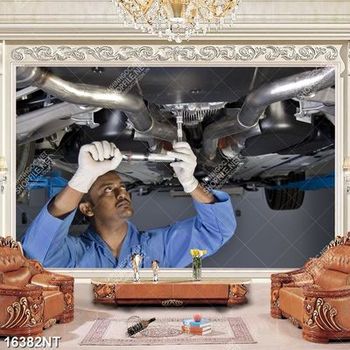 Tranh thợ sửa xe ô tô