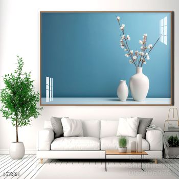 Mẫu tranh bình hoa nghệ thuật decor trang trí tường