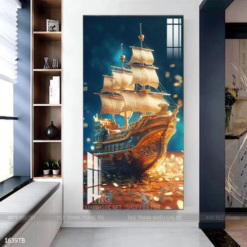 Tranh thuận buồm xuôi gió trang trí tường nhà