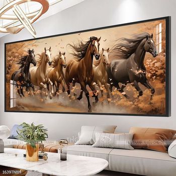Tranh ngựa bát mã treo tường phòng khách