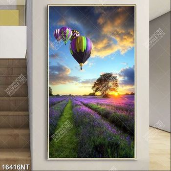 Tranh cánh đồng hoa oải hương 16416NT