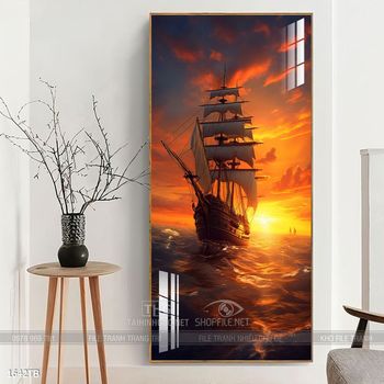 Tranh thuận buồm xuôi gió treo tường