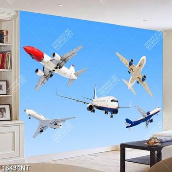 Tranh máy bay trên bầu trời 16431NT