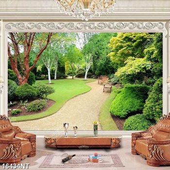 Tranh công viên cây xanh 16434NT Tranh công viên cây xanh 16434NT