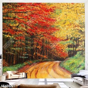 Tranh sơn dầu mùa thu lá vàng