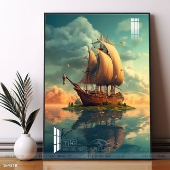 Tranh thuận buồm xuôi gió đẹp