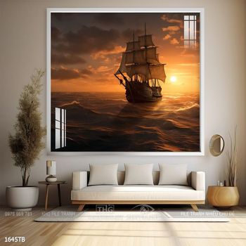 Tranh phong thủy thuận buồm xuôi gió tài lộc đẹp