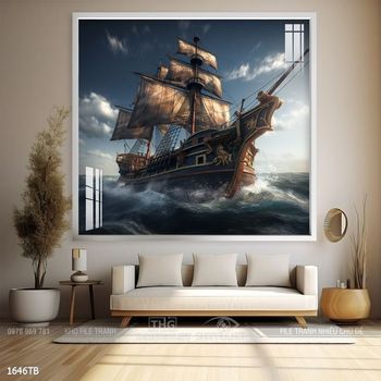 Tranh thuyền buồm và cảnh biển