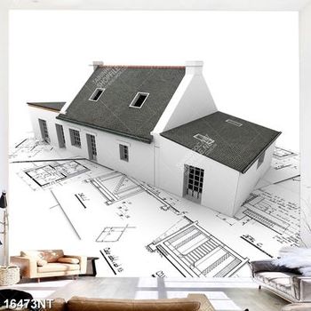 Tranh mô hình 3D ngôi nhà