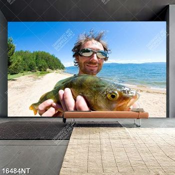 Tranh người đàn ông và con cá