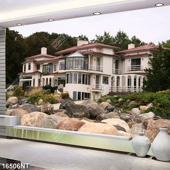 Tranh căn villa bên biển