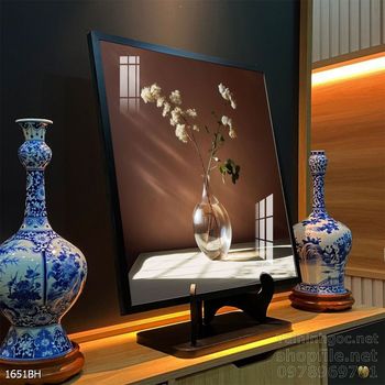 Tranh bình hoa đẹp trang trí tường