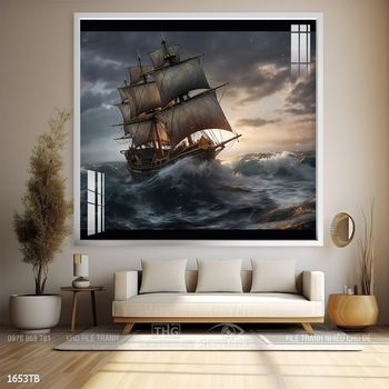 Tranh thuận buồm xuôi gió treo tường