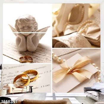 Tranh bộ ghép nhẫn cặp tình yêu