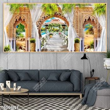 Tranh cây cầu gỗ