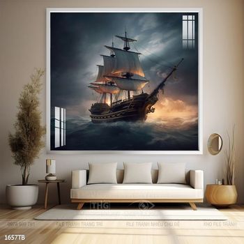 Tranh thuyền buồm và cảnh biển