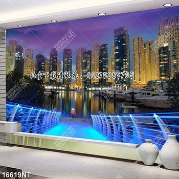 Tranh thành phố phát triển file psd