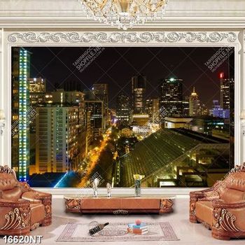 Tranh phố lên đèn 16620NT