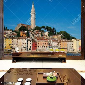 Tranh thành phố biển 16623NT