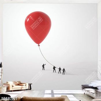 Tranh quả bóng bay đỏ