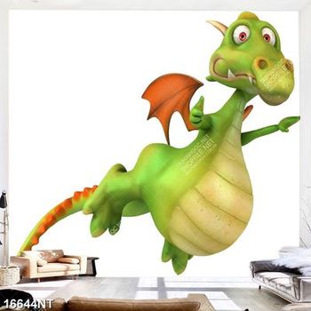 Tranh khủng long xanh có cánh 16644NT