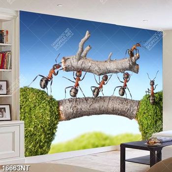 Tranh nghệ thuật đàn kiến tha thanh củi