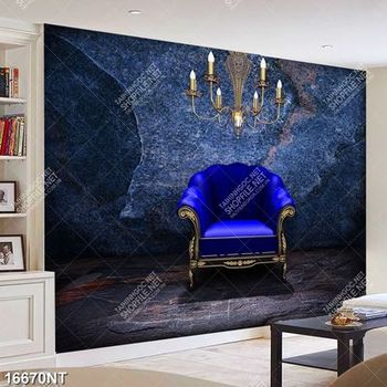 Tranh chiếc ghế tựa màu xanh