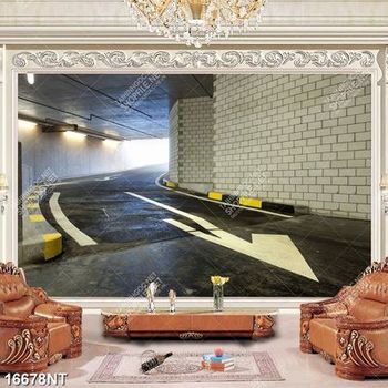 Tranh lối vao bãi đậu xe