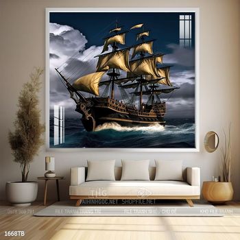 Tranh thuyền buồm và cảnh biển