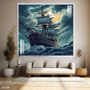 Tranh thuận buồm xuôi gió treo tường đẹp
