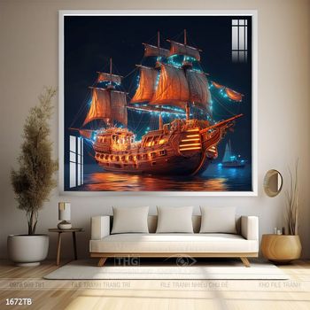 Tranh thuận buồm xuôi gió trang trí tường nhà
