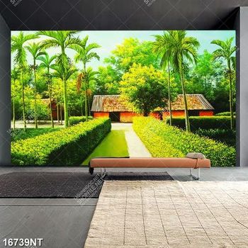 Tranh vẽ phong cảnh yên bình file psd