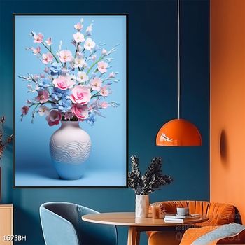 Mẫu tranh bình hoa sang trọng đẹp độc đáo