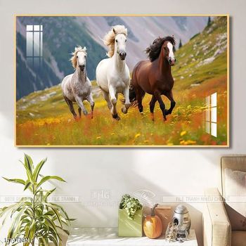 Tranh ngựa bát mã trang trí tường nhà