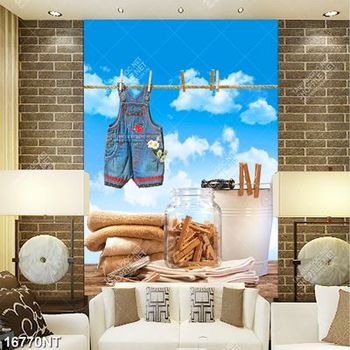 Tranh kẹp phơi quần áo