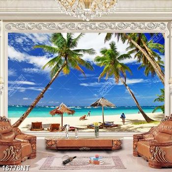 Tranh bãi biển du lịch