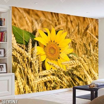 Tranh cánh đồng bông lúa mạch 16785NT