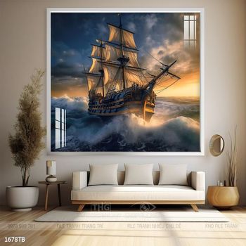 Tranh phong thủy thuận buồm xuôi gió tài lộc đẹp