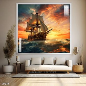 Tranh thuyền buồm và cảnh biển