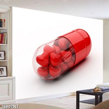 Tranh viên thuốc màu đỏ