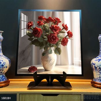 Tranh bình hoa đẹp decor trang trí tường