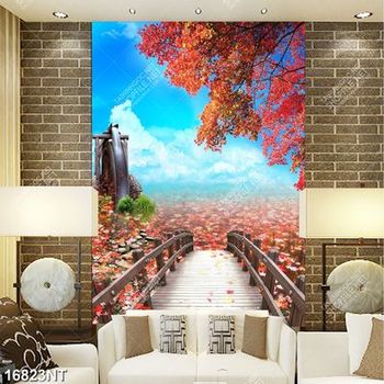 Tranh lá đỏ mùa thu